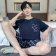浪莎睡衣男夏季纯棉薄款短袖短裤可外穿休闲男士加大码凉感家居服套装 9928# 3XL [建议160-180斤]e