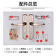 PUPAN BARDATOR PUERTA CLACA HOMBRAR MAYAR PUERTA DE MADERA CLACA AJUSTABLE MANZA DE PUERTA VIEJA PUERTA VIEJO CLACA FIRA C Estilo Riqueza Oro 13548 Tenna de cobre + llave 3550 mm