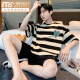 Modal pajamas men's summer thin cotton 2025 new short-sleeved cotton teenager home clothes Z679 cotton suit soft and skin-friendly M [Suggested 80-100 Jin [Jin equals 0.5 kg] wear]