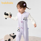 Balabala Le Fun IP Mall Same Style Baby Jumpsuit Autumn Baby Cover Up 2024 New Style Pink Purple 70032 80cm