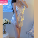 Pajamas de seda de hielo modales para mujeres en verano puro y sexy pintura de tinta pantalones cortos de suspensión de tinta se puede usar afuera de 6625# start shorts m [recomendado 80-100Jin [Jin iguala 0.5 kg]]]