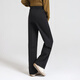 Everyday wide-leg pants for women in autumn and winter, new thickening, lazy style, slimming, high-waisted, straight-leg pants for small people 007 black 2XL