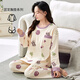 Yalu Breast Pad Pyjamas für Frauen im Frühjahr und Herbst Pure Cotton Long Sleeves Neue modische koreanische Version mit hohem Erscheinungsbild und können außerhalb des Heimbekleidungsanzugs mit Brustpolster YP1048 M empfohlen 75-95jin [Jin gleich 0,5 kg]