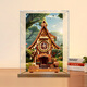 Lingzhi is suitable for Ruoke cuckoo clock small house diy cabin model storage dust-proof box acrylic display box walnut color base special price