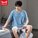 Catman Miiow Pajamas Summer Summer Shorts Shorts Shortved Sorthing Cotton Pure Fin Men's Summer Casual Relling Relling 9922 M 80-100Jin [Jin es igual a 0,5 kg]