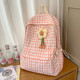 Sac à dos pour les femmes de nouveau sac école au collège de style coréen pour femmes Junior High School Canvas Sac décontracté de voyage polyvalent sac à dos rose foncé