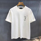 Jeep Spirit authentique Jeep haut de gamme haut de gamme à manches courtes à manches courtes t-shirts personnalisés pour hommes pour hommes 2025 Été lâche American Top pour hommes 6630 T-shirt blanc xl Code 140-155jin [Jin est égal à 0,5 kg]
