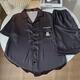 
Pajamas men's summer ice silk short sleeve shorts 2025 new cartoon teenager thin cardigan home clothing set KAD-13553 men's double short L