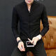 S.Sofea Men's Slim Fit Trendy Trendy à manches courtes Collier de chemise personnalisée Corée Collier Summer Trendy Men's Vêtements 603 Guangzhou Treize lignes 9905 SHEEVE BLANC S (poids recommandé pour être 90 Jin [Jin est égal à 0,5 kg]))
