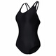 Subitao Swimsuit Women's Anti-cloro Protección del vientre y adelgazamiento de capacitación profesional de alta gama Trajes y ventiladores Bolsos de la suerte Black/White 8-13968 m/34