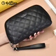 Jinlilai Wallet's Long 2025 New Fashion Fashion Simple Leather Clutch Ladies Giving Mom Clutch [Negro] Autorización oficial