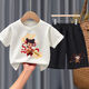 Disney (Disney) Children's Girl Summer Set Pure Cotton Shorts Shorts Handsome Cool Boy Summer Nezha Vêtements 2002 # Brew Red + 1098 # Shorts noirs 90