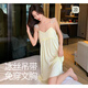 莫代尔性感睡裙女夏季冰丝吊带连衣裙女士带胸垫居家服套装2025新款春天 11968 M