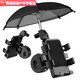 Wenzhi motorcycle electric vehicle mobile phone holder takeaway rider riding bracket pedal bicycle navigation bracket with upgraded version with umbrella + handlebar type shockproof silicone