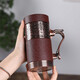 Tanxuange purple clay inner liner tea cup thermos cup large capacity men's high-end gifts for father and teacher water cup custom lettering Baicha frosted red handheld-jin box 450ml