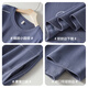 Hengyuanxiang pijama de algodón puro hombres primavera y otoño mangas largas pantalones ropa de casa traje de ropa de moda de manzuelo casual de pijamas zj-011-16783 l 170/