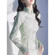 Ziweiqi Purple Satin Nouvelle chemise boutonnée de style chinois pour femmes violet 4839 m