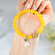Bracelet de pod d'agate jaune naturel Luxurant luxe chinois Fashion Original Salle Source sucre cube Tiger Eye Stone Bracelet Women's Bijoux C679 Yellow Agate Pod Bracelet