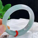 Jade Bracelet Myanmar Genuine Jade Jade Bracelet Ice Waxy Light Green Floating Flower Jade Bracelet Gao Bing Women's Gift Light Green 55mm Ring
