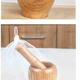 Qinkai solid wood grinder garlic masher masher medicine jar garlic masher household manual garlic wood mortar kitchen large small small solid wood core removal without cracking