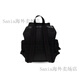 Versace Griechische Musterschnalle -Klappe Polyamid Rucksack Rucksack Herren Black Basic -Paket (Bag + Staubbeutel)