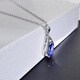 Fat Donglai purchases the same tanzanite pendant, retro style 925946 sterling silver drop-shaped necklace with blue zircon, single pendant