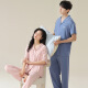 Septwolves Pajama de pareja modal para mujeres Pantalones de manga corta de primavera y verano ropa delgada para el hogar del hogar Cardigan del traje de gran tamaño N12109 Mujeres N12309 Hombres M Mujeres