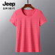 JEEP SPIRIT夏季薄款冰丝速干t恤男宽松大码运动休闲圆领透气冰丝上衣T恤 JEEP6628男白色LAY LOW L 女105-115斤