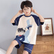 
Modal children's pajamas boys summer 2025 new boy pure cotton short-sleeved cartoon medium-sized children's home clothes cotton set [Cotton] NT-693 165 S size Height 143-153 cm 65-85 Jin [Jin equals 0.5 kg]