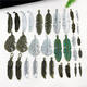Accessoires de bijoux bricolage Rétro zinc alliage en alliage de plumes Collier pendentif de boucles d'oreille Fabricant pendentif 1 petite plume 3x16mm-012G-15870