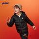 ASICS Kinderkleidung 25 Jahre Winter Kinderweiche und komfortable dreidsichere leichte und dünne warme Jacke [hohe Ladung] Schwarze Sauberkeit 1000 Meter down 170 Füllung 109,2g
