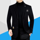 Playboy (PLAYBOY) woolen suit jacket for men middle-aged spring and autumn new business casual thickened suit top 99245B black 2XL 185 suitable for 155-175Jin Jin equals 0.5 kg
