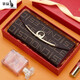 Känguru [Leichte Luxusmarke] Lange Wallet Women's New Fashion Multi-Card-Kupplungsmünze Münzklammhülle Kaffeefarbe