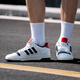 阿迪达斯（adidas）男鞋 25夏季新款运动鞋复古时尚撞色休闲鞋透气缓震防滑中帮板鞋 KK1283/白/黑/红/撞色小白鞋 44  码