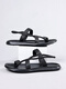 GY Jinlilai Sandals Men's summer wear non-slip fashion trendy beach shoes flip flops dual-purpose sandals 9866 black 44