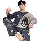 Munas largas de verano y otoño de pijamas de algodón puro de algodón de algodón de algodón de ropa para hombres de ropa para hombres.