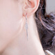 Meluxe platinum earrings for women, PT950 platinum tassel earrings, birthday gift for girlfriend, wife, about 3.55g