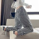 
RONGXITU Lauaird large size slim sports pants for women loose casual foot 2025 spring and summer style spring and autumn style checkerboard XL 12140Jin [Jin equals 0.5 kg]