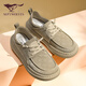 Sept chaussures de planche de loup chaussures masculines Nouvelles chaussures de haricot entièrement appariées pour hommes non glissants pour hommes, chaussures en toile en une étape de couleur pour hommes [taille de chaussures en cuir standard] 38 (240 mm)