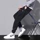 Cooles Kapitel (Kuzhang) Jeans Herren Tight Foot Trendy Brand Workwear Jungen 2024 Neues Fleece verdickte lässige Winterhose Herbst und Winter DW_9859 Schwarz + FK_2911 Schwarz One Size M M.