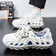 Senma Cave Shoes Men's Summer Outdoor Stream Trasting Sports Beach Sandals Мужчины и женские тапочки Полностью инклюзивные белые и синие (флагманская модель) 42