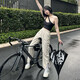 [New Product Hot Product] Men's Racing Racing Racing Level Racing Adult Bicycle Women's Gray--Bent Handle Suitable for Height 160-190--27 Speed