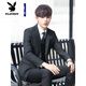 Playboy (PLAYBOY) Teenage High School Students 18 Years Old Adult Dress Suit College Style Student Formal Suit Suit Men's Jacket New Black 2-button Suit Top S 165 Recommendation 90-105Jin Jin is equal to 0.5 kg