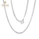 Cuihua pt950 interlocking O-shaped platinum necklace, simple and versatile plain chain for women, birthday gift for girlfriend and wife, about 16g