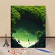 
XMSJ Hayao Miyazaki landscape digital oil painting coloring high-value style living room decoration painting Z-679 light color bottom 40X50CM ordered inner frame + pen pigment without outer frame
