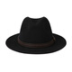 Mr DUCK New Product Imported Australian Top Hat Leather Ribbon Western Cowboy Hat Autumn and Winter Retro Hat Tibetan Felt Hat MW216245-Brown (5cm small side) Regular size (56-58cm)