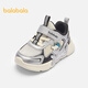 Balabala Baby Toddler Shoes Boys and Girls Sports Shoes Spring and Autumn 2025 New Breathable Mesh Shoes Fashionable, Cool and Comfortable Smoke Gray Silver 20301 24