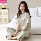 Un pyjamas de coton pur modal pour les femmes en été en été coton pur, un pantalon à manches courtes peut être porté à l'extérieur dans l'ensemble de vêtements pour la maison du printemps et de l'automne (pantalon à manches courtes) yzt-9716 m adapté à (80-100jin [Jin est égal à 0,5 kg]) usure