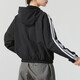 阿迪达斯 （adidas）女子梭织运动套装 2025夏季新款快干健身训练服潮流时尚休闲衣裤 黑色防风衣外套+长裤/两件套 XS