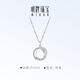 Ming brand jewelry platinum Pt950 white gold platinum wire Ninghui necklace gift for women BFR0147 chain length about 42+3 cm about 4.37 grams